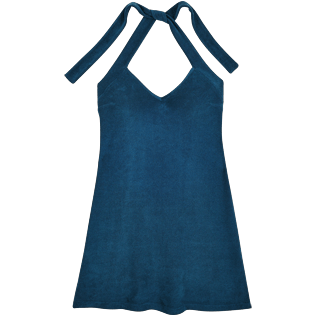 Mujer Autros Liso - Vestido en tejido terry con estampado liso para anudar alrededor del cuello para mujer, Spray front Mujer Autros Liso - Vestido en tejido terry con estampado liso para anudar alrededor del cuello para mujer, Spray front
