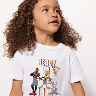 Niños Autros Estampado - Camiseta de algodón Ready 2 Jam para niños, Blanco tiza detalles vista 1