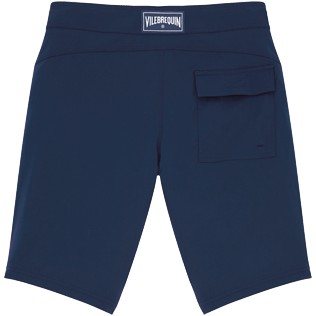 Uomo Taglio lungo Unita - Solid Superflex Long fitted cut Swim shorts, Blu marine back Uomo Taglio lungo Unita - Solid Superflex Long fitted cut Swim shorts, Blu marine back