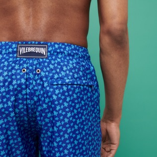 Men Long classic Printed - Men Swim Trunks Long Ultra-light and packable Micro Ronde Des Tortues, Sea blue details view 2