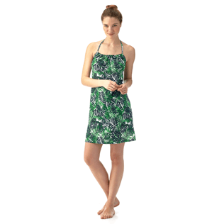 Mujer Autros Estampado - Vestido anudado alrededor del cuello con estampado Madrague, Blanco supp1 Mujer Autros Estampado - Vestido anudado alrededor del cuello con estampado Madrague, Blanco supp1