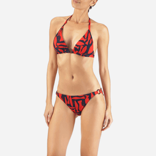 Women Bottoms Printed - Silex Fishes Bikini bottom, Poppy red supp1 Women Bottoms Printed - Silex Fishes Bikini bottom, Poppy red supp1