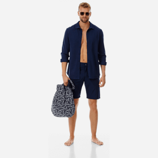 Homme AUTRES Uni - Chemise Coton Piqué Homme Massimo Vitali, Bleu marine supp2 Homme AUTRES Uni - Chemise Coton Piqué Homme Massimo Vitali, Bleu marine supp2