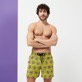 Men Classic Embroidered - Men Swimwear Embroidered Only Crabs ! - Limited Edition, Matcha front worn view