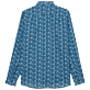 Uomo Altri Stampato - Camicia unisex estiva in voile di cotone Batik Fishes, Blu marine vista posteriore