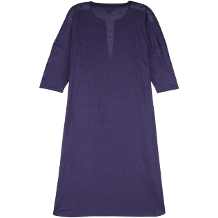 Women Others Solid - Women Long linen jersey Tunic Dress Solid, Midnight blue back Women Others Solid - Women Long linen jersey Tunic Dress Solid, Midnight blue back