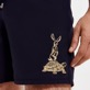 Men Embroidered Embroidered - Men placed embroidery Swim Trunks The year of the Rabbit, Navy details view 2