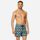 Men Classic Printed - Men Swimwear Turtles Stars, Navy frontworn Men Classic Printed - Men Swimwear Turtles Stars, Navy frontworn