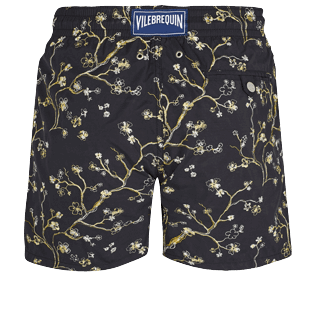 Picture of Men Classic Embroidered - Men Swim Trunks Embroidered Cherry Blossom - Limited Edition, Black back view Picture of Men Classic Embroidered - Men Swim Trunks Embroidered Cherry Blossom - Limited Edition, Black back view