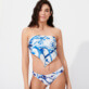 Women Classic brief Printed - Women Bikini Bottom Midi Brief Cherry Blossom, Sea blue details view 1