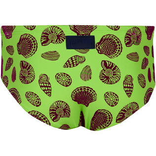 Hombre 007 Estampado - Bañador slip ajustado con estampado Shell Game para hombre, Verde fluorescente back Hombre 007 Estampado - Bañador slip ajustado con estampado Shell Game para hombre, Verde fluorescente back