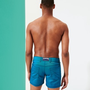 Men Flat belts Solid - Men Swim Trunks Flat Belt Solid, Azure backworn Men Flat belts Solid - Men Swim Trunks Flat Belt Solid, Azure backworn