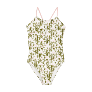 Niñas Autros Estampado - Bañador de una sola pieza con estampado Bamboo Song para niña, Peony front Niñas Autros Estampado - Bañador de una sola pieza con estampado Bamboo Song para niña, Peony front