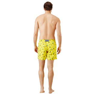 Men Classic Embroidered - Men Swimwear Embroidered Bateaux sur l'eau - Limited Edition, Buttercup yellow backworn Men Classic Embroidered - Men Swimwear Embroidered Bateaux sur l'eau - Limited Edition, Buttercup yellow backworn