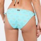 Women Classic brief Printed - Women Bikini Bottom Mini Brief to be tied Iridescent Flowers of Joy, Lazulii blue details view 1
