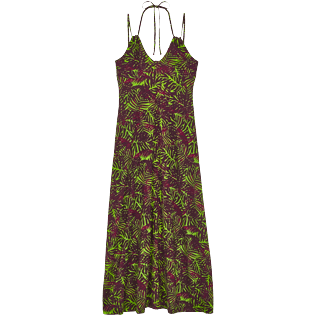 Imagen de Mujer Autros Estampado - Vestido largo fluido con estampado Madrague para mujer, Hierba verde vista frontal Imagen de Mujer Autros Estampado - Vestido largo fluido con estampado Madrague para mujer, Hierba verde vista frontal