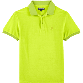 Men Others Solid - Men Terry Polo Shirt Solid, Lemongrass front Men Others Solid - Men Terry Polo Shirt Solid, Lemongrass front
