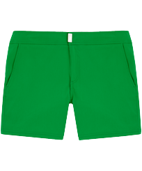 男款 Flat belts 纯色 - 男士纯色平带弹力泳裤, Meadow 正面图