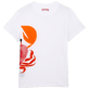 Andere Bedruckt - St Valentin 2020 Unisex-T-Shirt aus Baumwolle- Vilebrequin x Giriat, Weiss Rückansicht
