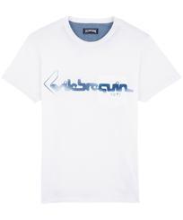 Men T-shirt Vintage Vilebrequin Logo White front view
