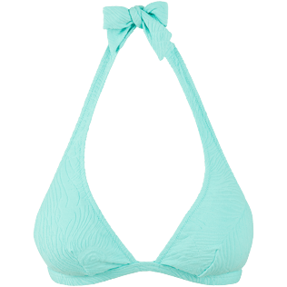 Picture of Women Halter Solid - Women Halter Bikini Top Solid, Lagoon front view Picture of Women Halter Solid - Women Halter Bikini Top Solid, Lagoon front view