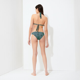 女款 Halter 印制 - 女士 Maharadjah 挂脖式比基尼上衣, Batik blue backworn 女款 Halter 印制 - 女士 Maharadjah 挂脖式比基尼上衣, Batik blue backworn