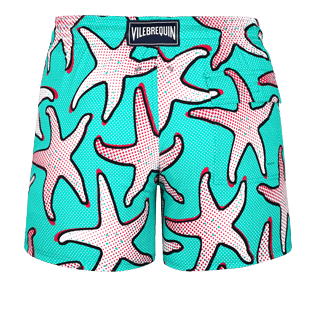 Men Classic / Moorea Printed - Men Stretch Swimwear Starfish Art, Veronese green back Men Classic / Moorea Printed - Men Stretch Swimwear Starfish Art, Veronese green back