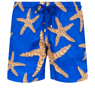 Men Ultra-light classique Printed - Men Swimwear Ultra-light and packable Sand Starlettes, Sea blue front view