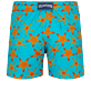 Uomo Classico stretch Stampato - Costume da bagno uomo elasticizzato Starfish Dance, Blu curacao vista posteriore
