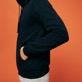 Hombre Autros Liso - Sudadera de algodón de color liso para hombre, Azul marino detalles vista 3