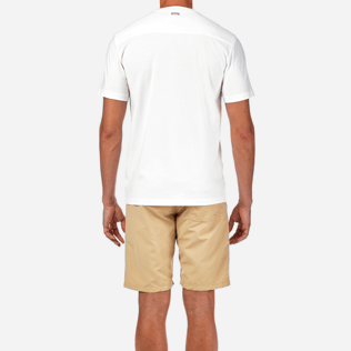 Hombre Autros Liso - Camiseta en punto de algodón Pima liso para hombre, Blanco supp2 Hombre Autros Liso - Camiseta en punto de algodón Pima liso para hombre, Blanco supp2