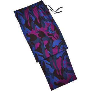 Mujer Pants Estampado - Pantalones de punto con estampado Camouflage Turtles, Ciruela front Mujer Pants Estampado - Pantalones de punto con estampado Camouflage Turtles, Ciruela front