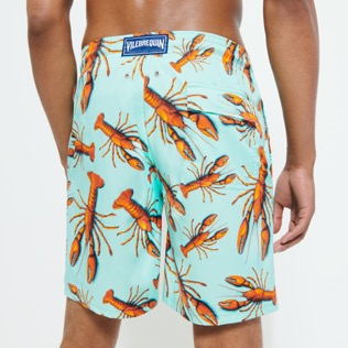 男款 Long classic 印制 - 男士 Lobster 长款游泳短裤, Lagoon 细节视图1