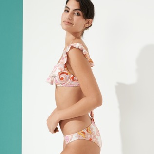 Women Underwire Printed - Women Halter Bikini Top Mandala, Camellia details view 1