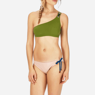 Donne Tops Unita - Top bikini donna asimmetrico in neoprene, Schiuma supp1 Donne Tops Unita - Top bikini donna asimmetrico in neoprene, Schiuma supp1
