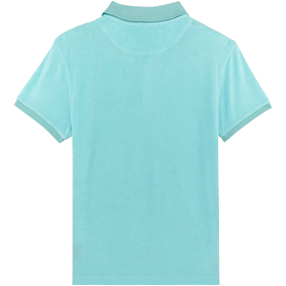 Men Others Solid - Men Terry Cloth Polo Shirt Solid, Aquamarine back Men Others Solid - Men Terry Cloth Polo Shirt Solid, Aquamarine back