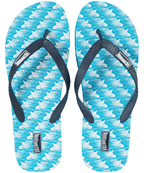 Men Flip Flops Micro Waves Lazulii blue front view