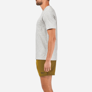 Hombre Autros Liso - Camiseta de punto de algodón pima en color liso para hombre, Gris jaspeado supp3 Hombre Autros Liso - Camiseta de punto de algodón pima en color liso para hombre, Gris jaspeado supp3