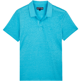 Men Others Solid - Men Linen Jersey Polo Shirt Solid, Horizon front Men Others Solid - Men Linen Jersey Polo Shirt Solid, Horizon front