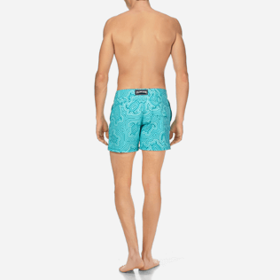Men Short, Fitted Printed - Men Short and Fitted Stretch Swimwear Hypnotic Turtles, Curacao backworn Men Short, Fitted Printed - Men Short and Fitted Stretch Swimwear Hypnotic Turtles, Curacao backworn