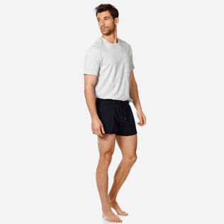 Uomo Classico corto Unita - Costume da bagno corto uomo stretch e aderente a tinta unita, Nero supp2 Uomo Classico corto Unita - Costume da bagno corto uomo stretch e aderente a tinta unita, Nero supp2