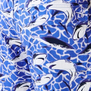 男款 Long classic 印制 - 男士 2009 Les Requins 长款泳裤, Sea blue 细节视图2