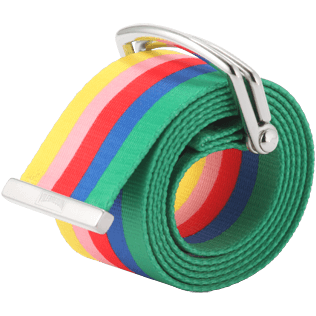 Men Others Printed - Water-resistant belt Rainbow - Vilebrequin x JCC+ - Limited Edition, White front view