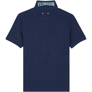 Hombre Autros Liso - Polo de algodón liso para hombre, Azul marino back Hombre Autros Liso - Polo de algodón liso para hombre, Azul marino back