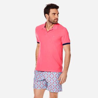 Men Others Solid - Men Cotton Polo Shirt Solid, Cherry blossom frontworn Men Others Solid - Men Cotton Polo Shirt Solid, Cherry blossom frontworn