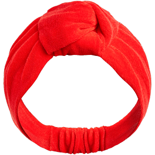 Women Others Solid - Women Headband in terry - Vilebrequin x JCC+ - Limited Edition, Poppy red front Women Others Solid - Women Headband in terry - Vilebrequin x JCC+ - Limited Edition, Poppy red front
