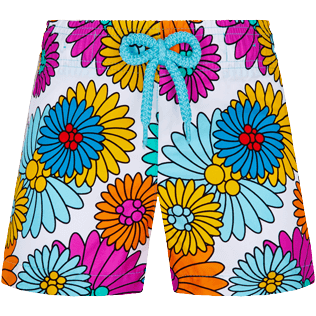 Girls Others Printed - Girls Swim Short Marguerites, White front view