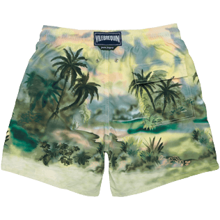 Men Classic Printed - Men Swim Trunks Graffiti Jungle 360- Vilebrequin x Palm Angels, Sycamore back view