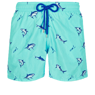 Hombre Clásico Bordado - Bañador con bordado 2009 Les Requins para hombre - Edición limitada, Lazulii blue vista frontal
