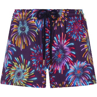 Mujer Autros Estampado - Pantalón corto de baño con estampado Fireworks para mujer, Azul marino vista frontal